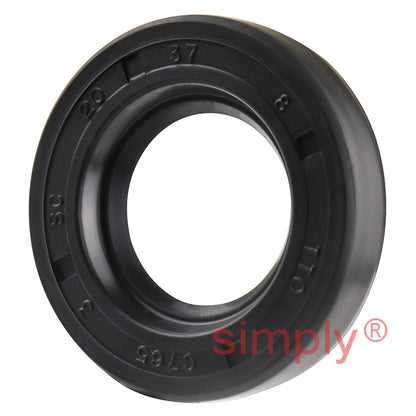 20x37x8mm Nitrile Rubber Single Lip Rotary Shaft Oil Seal with Garter Spring SC / R21