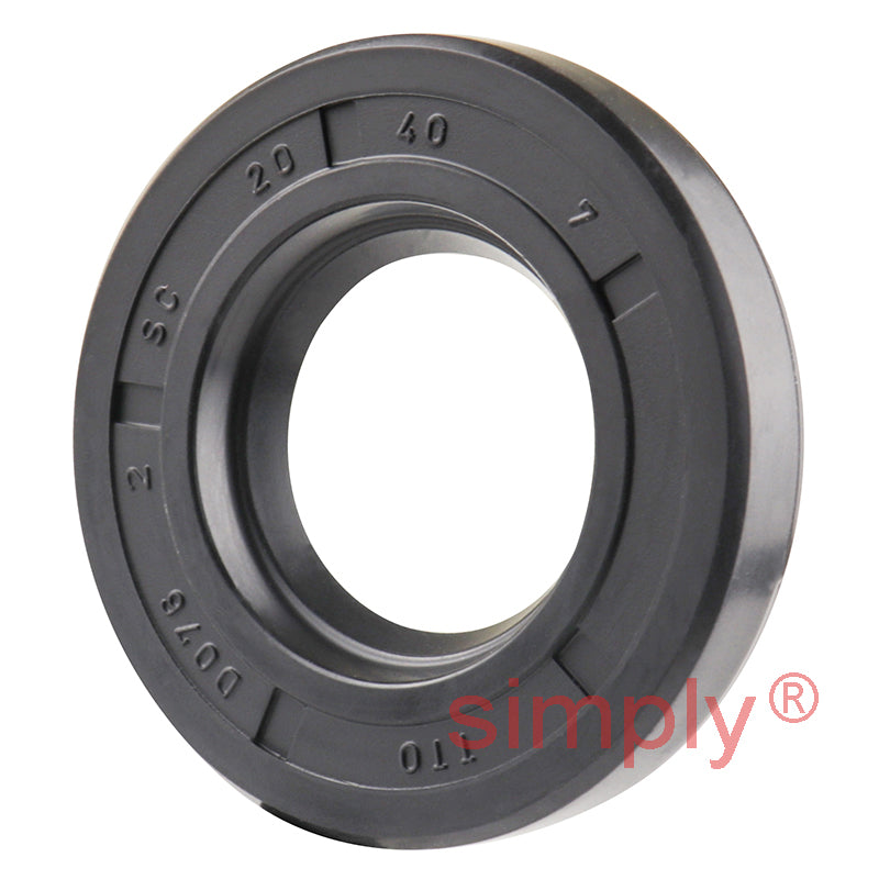 20x40x7mm Nitrile Rubber Single Lip Rotary Shaft Oil Seal with Garter Spring SC / R21