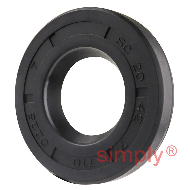 20x42x7mm Nitrile Rubber Single Lip Rotary Shaft Oil Seal with Garter Spring SC / R21