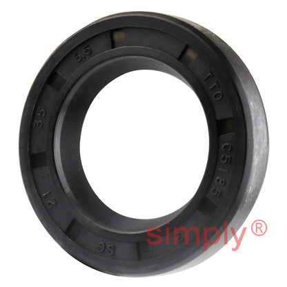 21x35x6.5mm Nitrile Rubber Single Lip Rotary Shaft Oil Seal with Garter Spring SC / R21