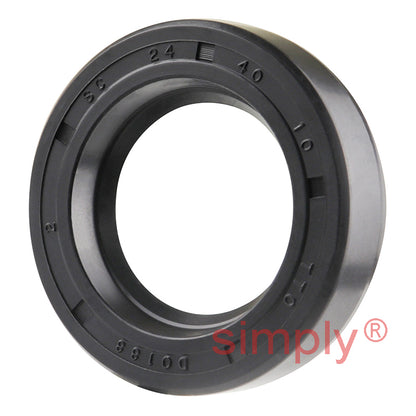 24x40x10mm Nitrile Rubber Single Lip Rotary Shaft Oil Seal with Garter Spring SC / R21