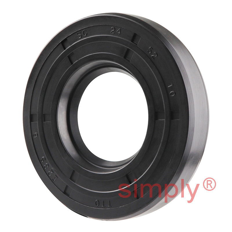 24x52x10mm Nitrile Rubber Single Lip Rotary Shaft Oil Seal with Garter Spring SC / R21
