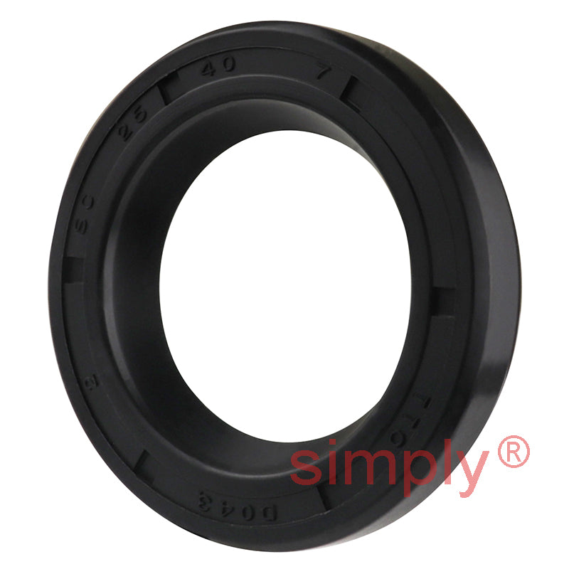 25x40x7mm Nitrile Rubber Single Lip Rotary Shaft Oil Seal with Garter Spring SC / R21