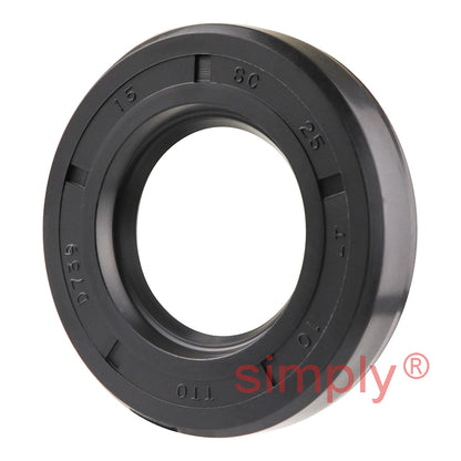 25x47x10mm Nitrile Rubber Single Lip Rotary Shaft Oil Seal with Garter Spring SC / R21