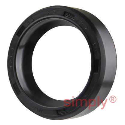 26x37x10mm Nitrile Rubber Single Lip Rotary Shaft Oil Seal with Garter Spring SC / R21