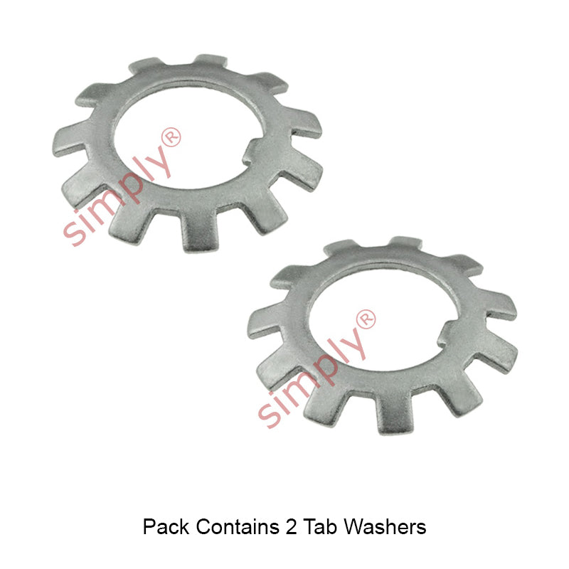 Pack of 2 - SSMB1 Stainless Steel Budget Locking Tab Washer 12mm bore