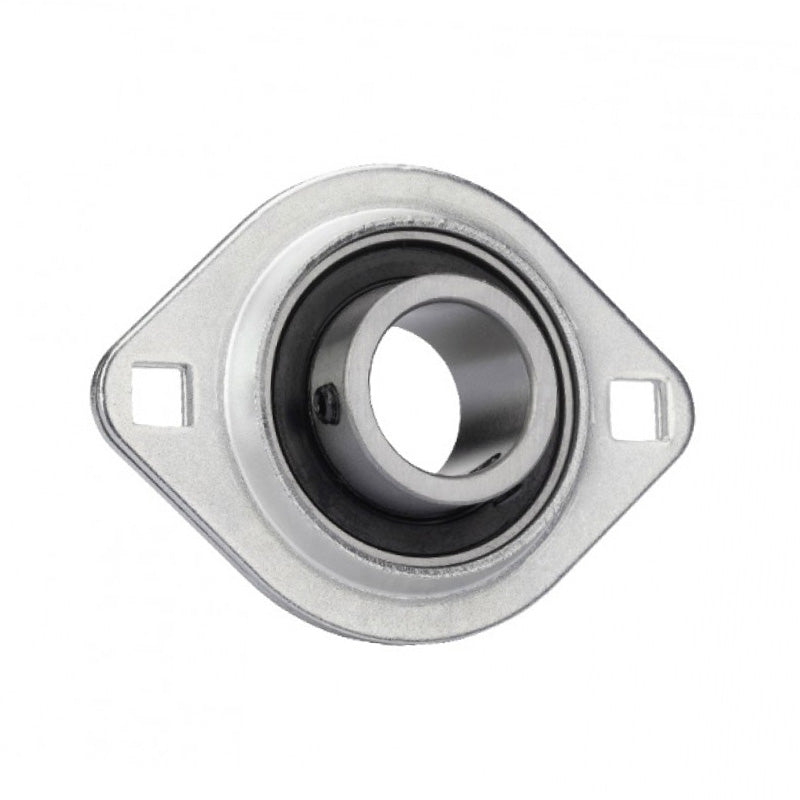 SBPFL207-20 Oval 2 Bolt Pressed Steel Bearing Housing with 1-1/4 inch insert