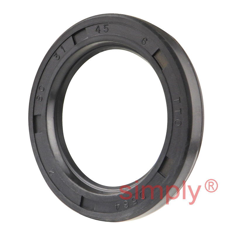 31x45x6mm Nitrile Rubber Single Lip Rotary Shaft Oil Seal with Garter Spring SC / R21
