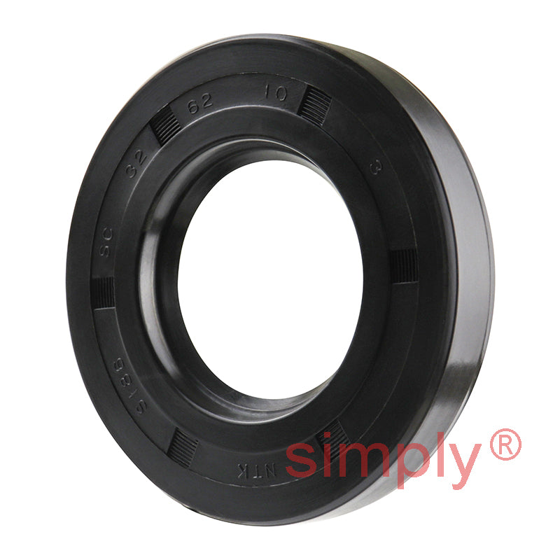 32x62x10mm Nitrile Rubber Single Lip Rotary Shaft Oil Seal with Garter Spring SC / R21