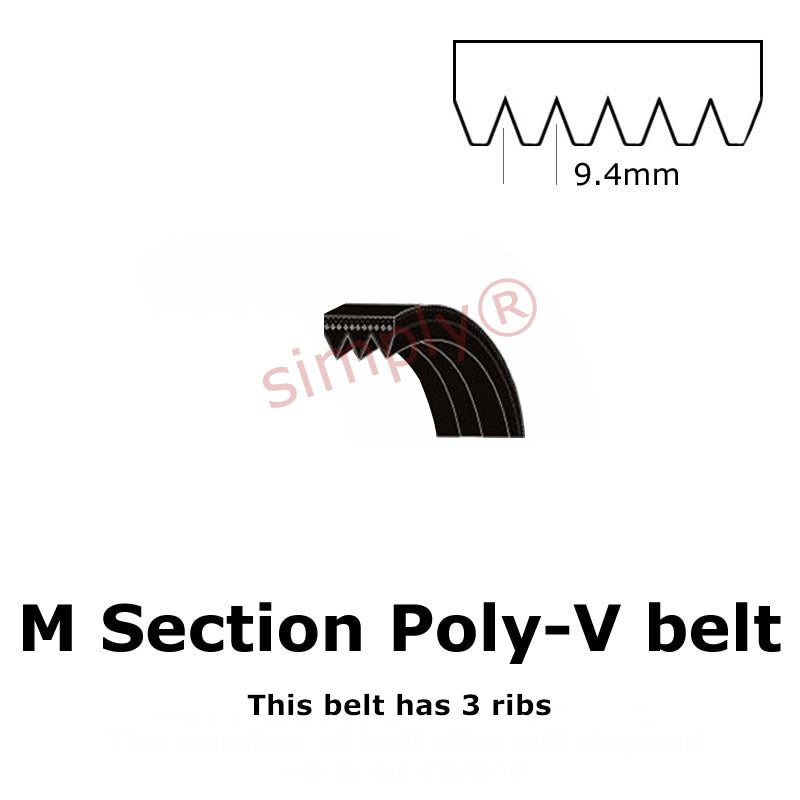 2515PM/990M Pix Poly V Multiple Ribbed Belt 2515mm/99 inch Length with 12 Ribs Allow 2-3 Days