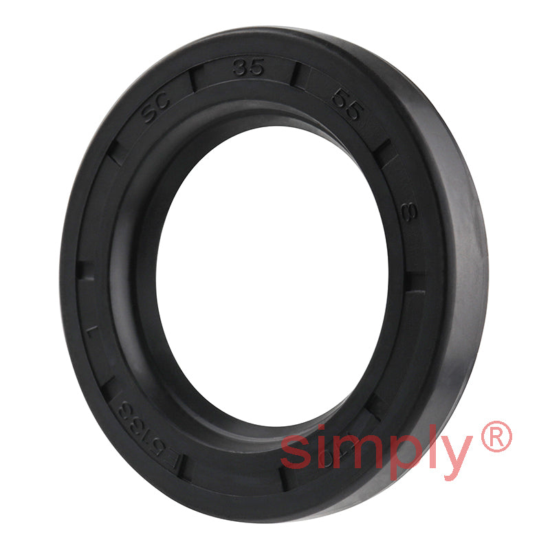 35x55x8mm Nitrile Rubber Single Lip Rotary Shaft Oil Seal with Garter Spring SC / R21