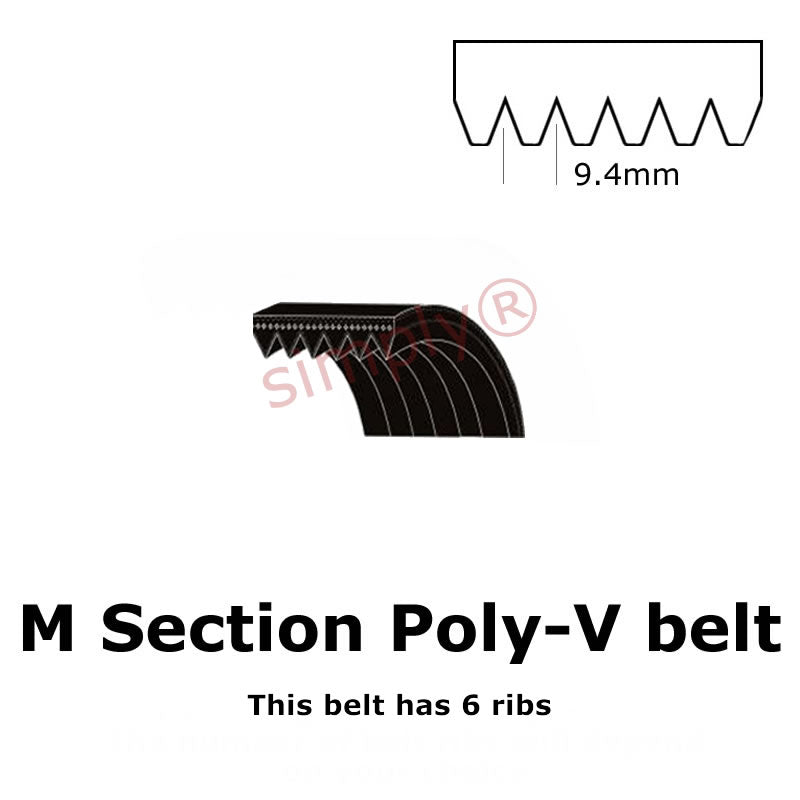 2921PM/1150M Pix Poly V Multiple Ribbed Belt 2921mm/115 inch Length with 28 Ribs Allow 2-3 Days