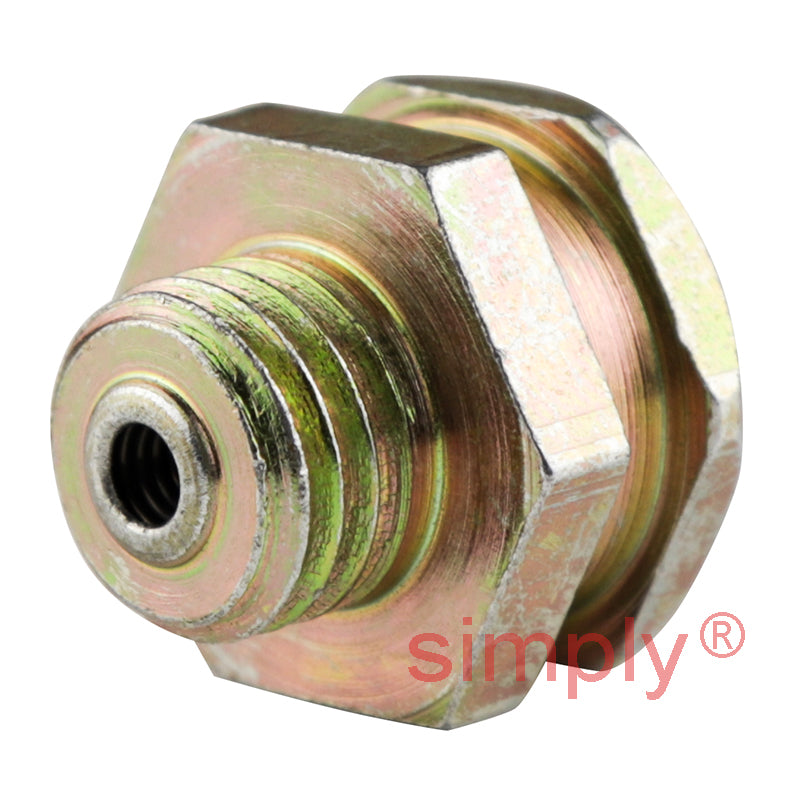 3/8x20 BSF Hardened Mild Steel Zinc Plated Straight Hydraulic Grease Nipples 