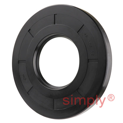 45x100x10mm Nitrile Rubber Single Lip Rotary Shaft Oil Seal with Garter Spring SC / R21