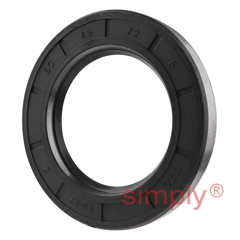 45x72x8mm Nitrile Rubber Single Lip Rotary Shaft Oil Seal with Garter Spring SC / R21