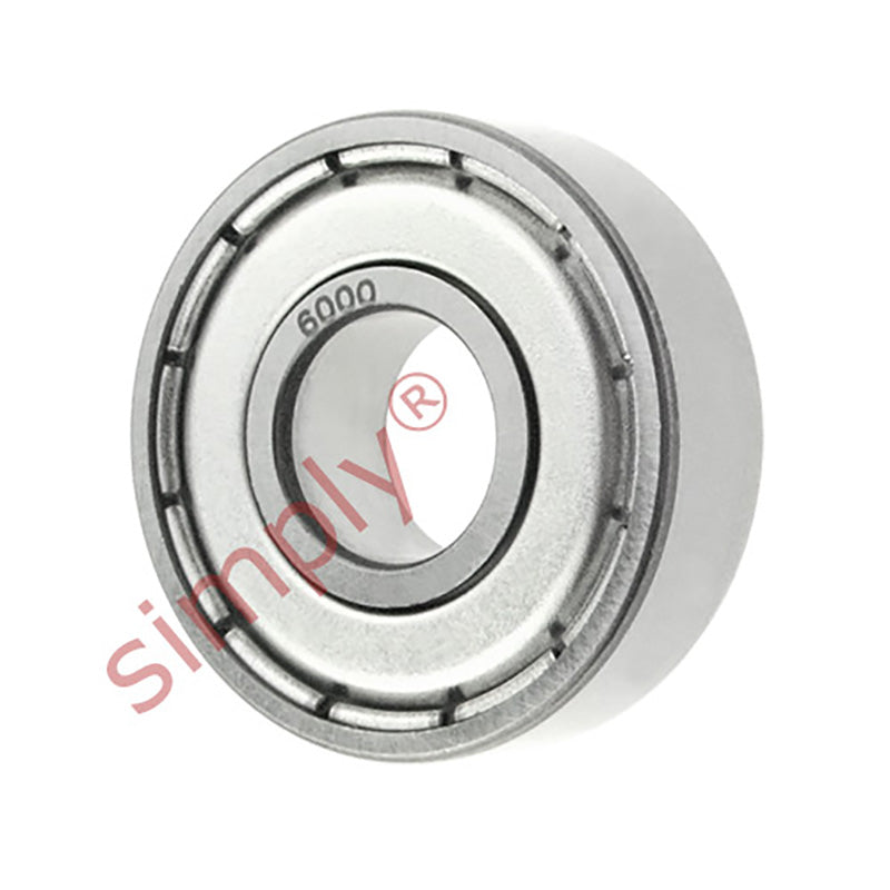 6000ZZ Budget Metal Shielded Deep Groove Ball Bearing 10x26x8mm