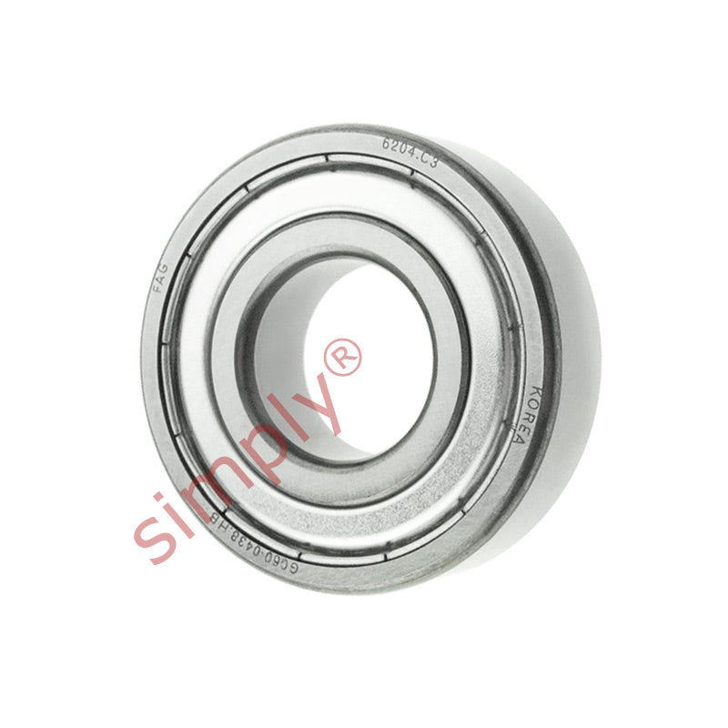 FAG 62042ZC3 Metal Shielded Deep Groove Ball Bearing 20x47x14mm