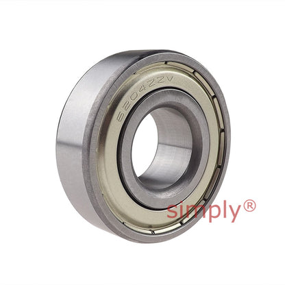6204ZZV Budget Metal Shielded Deep Groove Ball Bearing with Extended Inner 20x47x15mm