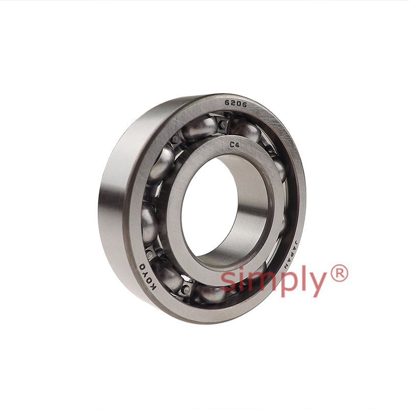 Koyo 6206JC4 Open Deep Groove Ball Bearing with Steel Cage 30x62x16mm