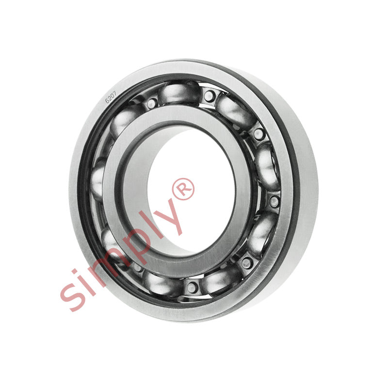 6207 Budget Open Type Deep Groove Ball Bearing 35x72x17mm