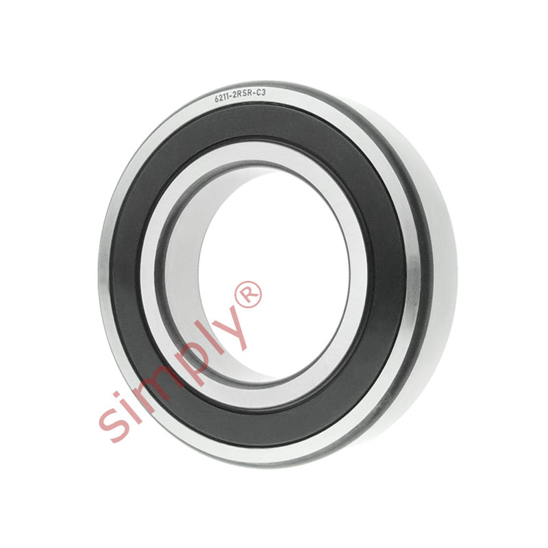 FAG 62112RSRC3 Rubber Sealed Deep Groove Ball Bearing 55x100x21mm