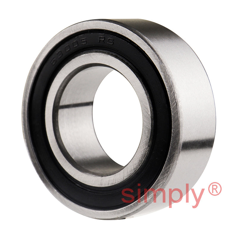 630052RS Budget Rubber Sealed Deep Groove Ball Bearing 25x47x16mm