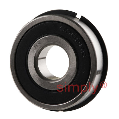 6302RSNR Budget Rubber Sealed Deep Groove Ball Bearing with Snap Ring 15x42x13mm