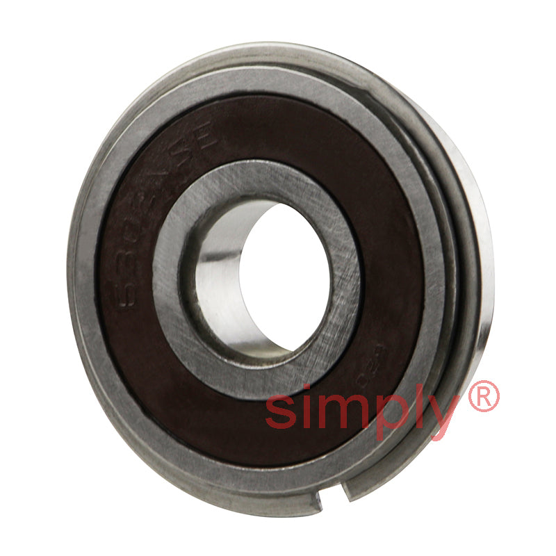 Major Brand 63022RSNR Rubber Sealed Snap Ring Deep Groove Ball Bearing 15x42x13mm 