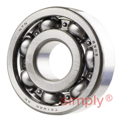 NTN 6302 Open Type Deep Groove Ball Bearing 15x42x13mm