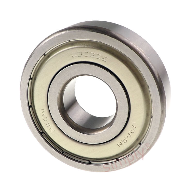 NACHI 6303ZZE Metal Shielded Deep Groove Ball Bearing 17x47x14mm