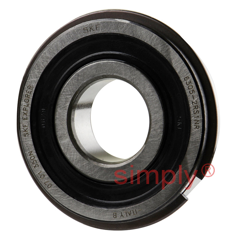 Major Brand 63052RSNRMB Rubber Sealed Snap Ring Deep Groove Ball Bearing 25x62x17mm 