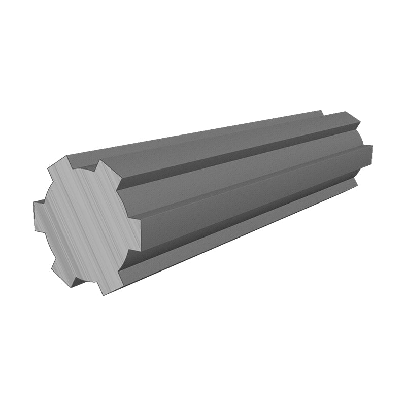 Branded SPS28X23X6/1 Metric Steel Splined Shaft with 6 Splines 23x28x1000mm - Allow 2-3 Days