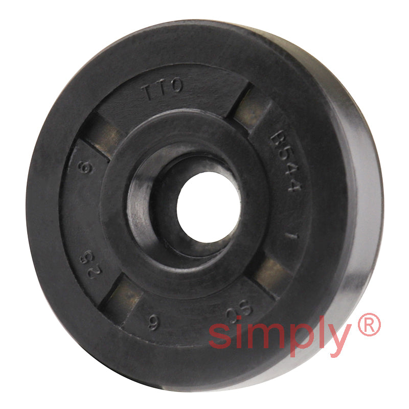 6x25x6mm Nitrile Rubber Single Lip Rotary Shaft Oil Seal with Garter Spring SC / R21
