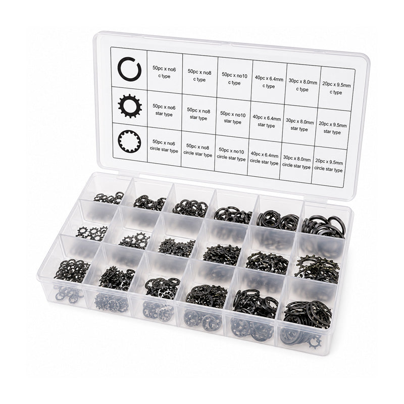 720 Piece Carbon Steel Spring and Washer Set