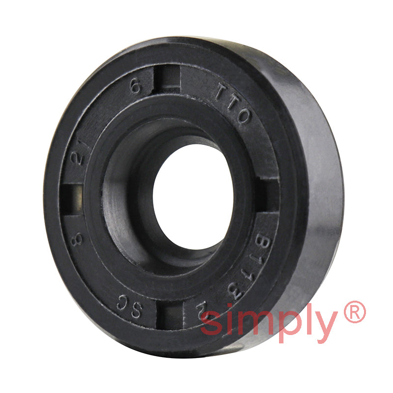 8x21x6mm Nitrile Rubber Single Lip Rotary Shaft Oil Seal with Garter Spring SC / R21