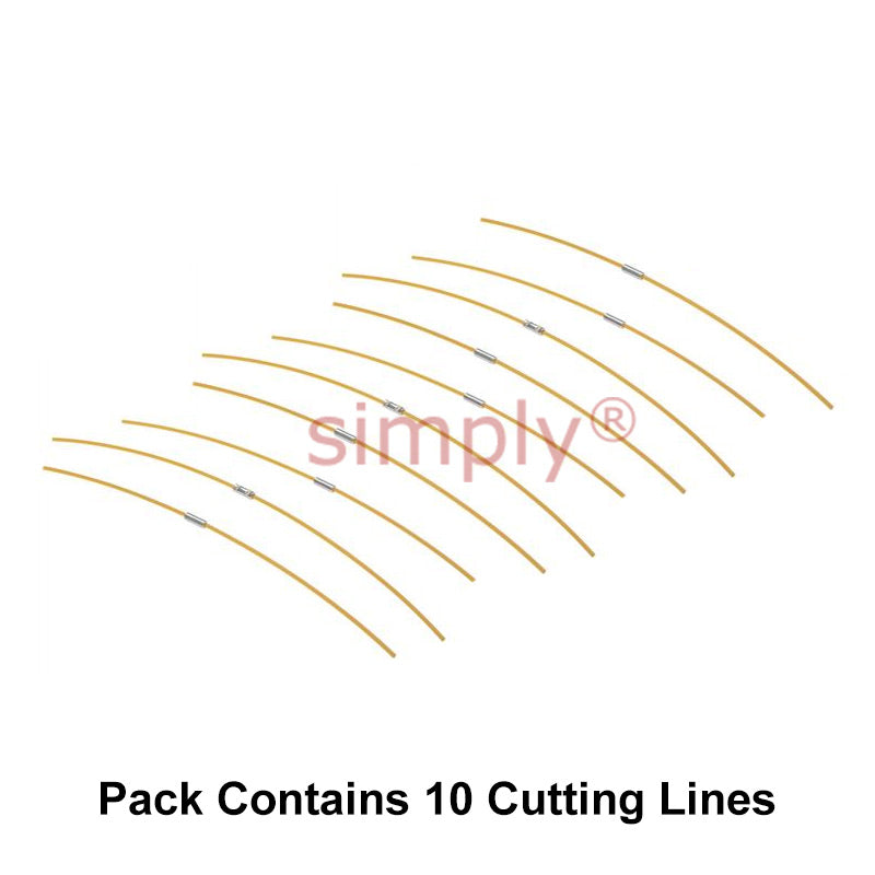 BD145 Grass Strimmer Heavy Duty Cutting Cord/Lines Pack of 10 By ALM - Fits Black + Decker