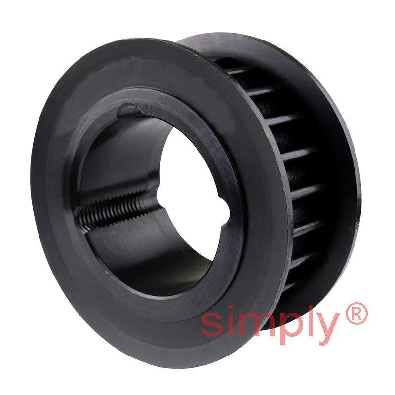TL44-14M-40F - 14mm Pitch 44 Tooth Flanged HTD Type Steel Taper Bore Timing Pulley for 40mm Wide Belts