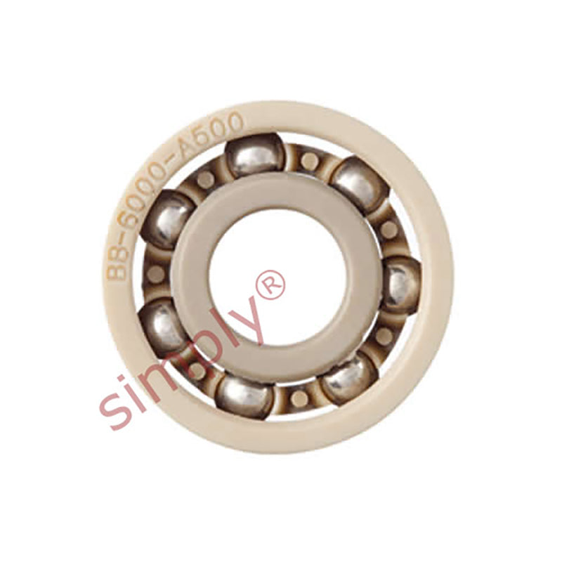 xiros xirodur BB626A50070ES Open Type Polymer Ball Bearing with PEEK Cage and Stainless Steel Balls 6x19x6mm - Allow 2-3 Days