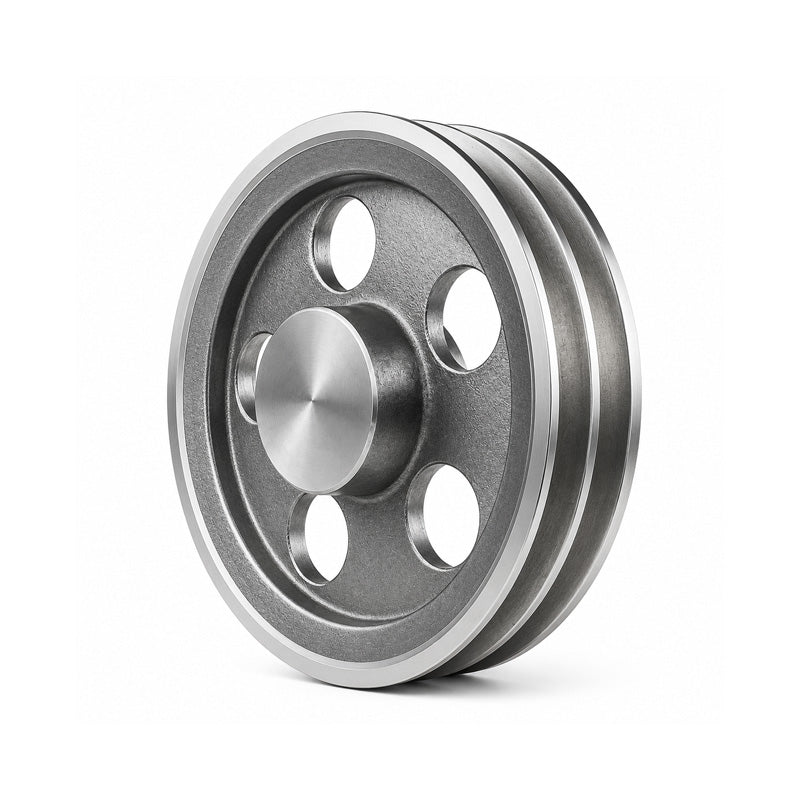SPZ Section Un-Bored Aluminium Pulley with 2 Grooves 150mm Pitch Diameter