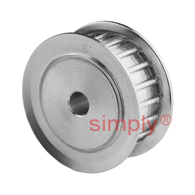 Aluminium Pilot Bore AT5 Timing Pulley with Flanges 5mm Pitch 25 Tooth for 10mm Wide Belts