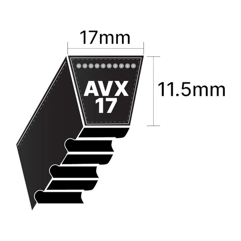 Major Brand AVX17x1000 AVX-Section Cogged V-Belt - Allow 2-3 Days