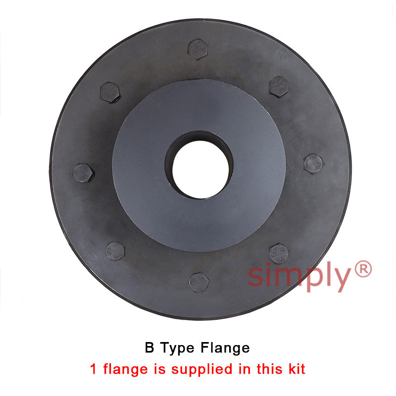 Major Brand F140H/F140B Outer Facing Taper Bore/Pilot Bored Tyre Drive Coupling Assembly with Natural Rubber Tyre