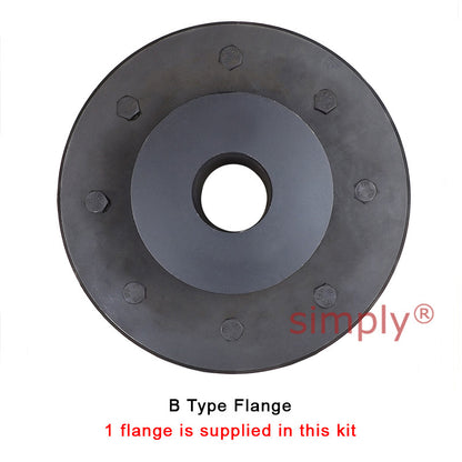 Major Brand F140H/F140B Outer Facing Taper Bore/Pilot Bored Tyre Drive Coupling Assembly with Natural Rubber Tyre