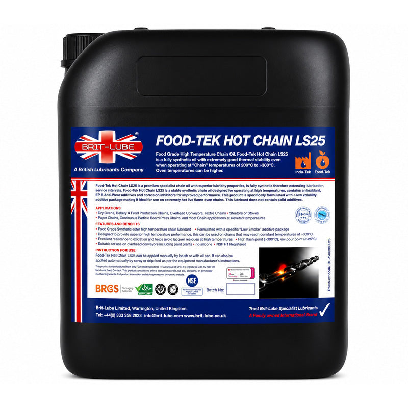 Brit-Lube Food-Tek Hot Chain LS25 1 Litre - Allow 2-3 Days