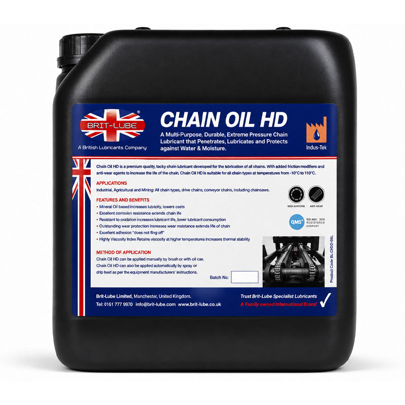 Brit-Lube Indu-Tek Chain Fluid HD 5 Litre - Allow 2-3 Days
