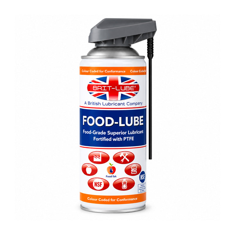Brit-Lube Food Lube Safe to Use on Rubber and Plastics Aerosol Spray 400ml