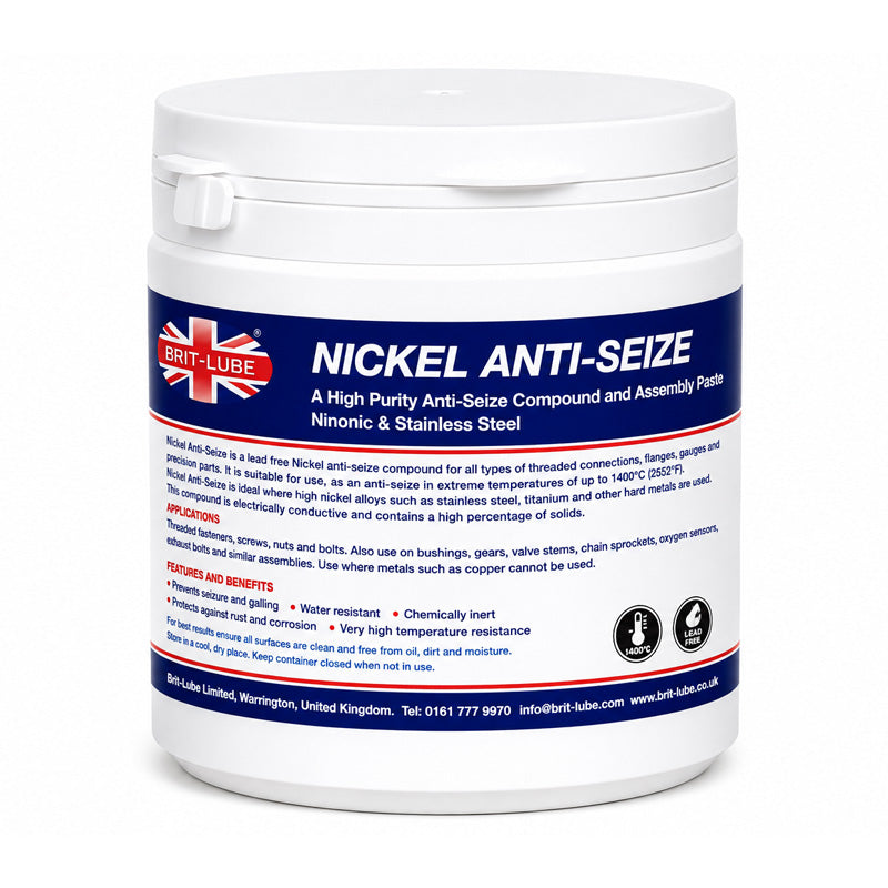 Brit-Lube High Purity Nickel Anti-Seize Compound and Assembly Paste for Nimonic and Stainless Steel 12.5kg - Allow 2-3 Days