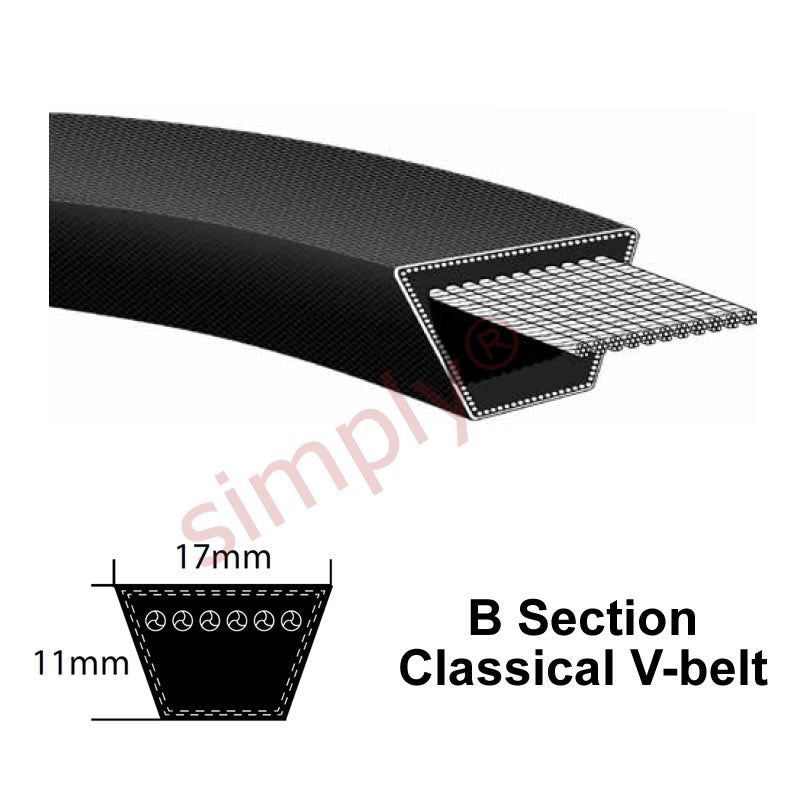 B96 Pix Classical B-Section Muscle V-Belt - Allow 2-3 Days