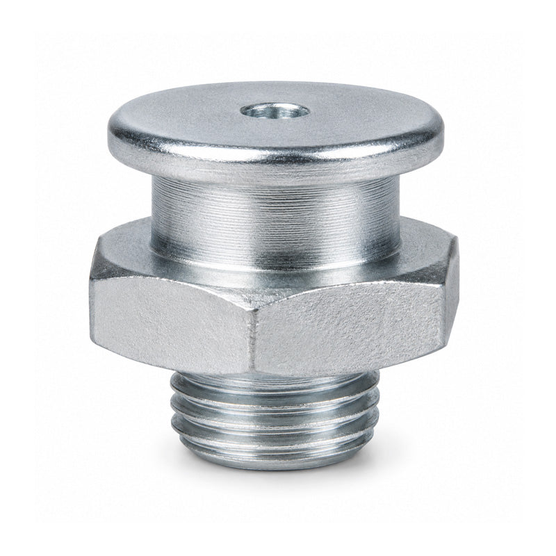 G1/4 BSPF DIN 16mm Hardened Mild Steel Zinc Plated White Straight Button Head Grease Fittings - Pack of 500