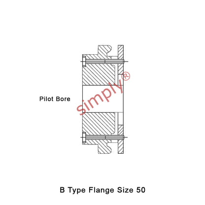 Major Brand F50B-MB Drive Coupling Pilot Bore Max Bore 38mm